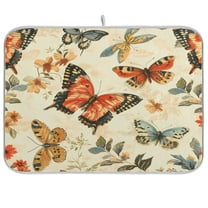 Kitchen Drying Mat 16x18In Drying Dish Mat Dish Drying Mats Kitchen Countertop Multi-Function Drain Drying Mat Kitchen Table Beautiful Butterfly