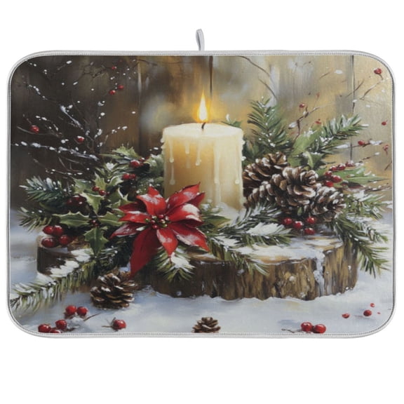 Kitchen Drying Mat 16x18In Drying Dish Mat Dish Drying Mats Kitchen Countertop Multi-Function Drain Drying Mat Kitchen Table Beautiful Candle Pictures