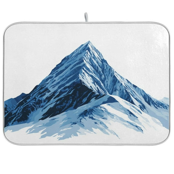 Kitchen Drying Mat 16x18In Drying Dish Mat Dish Drying Mats Kitchen Countertop Multi-Function Drain Drying Mat Kitchen Table Blue Peak