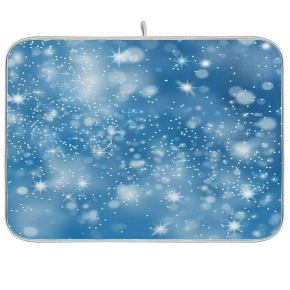 Kitchen Drying Mat 16x18In Drying Dish Mat Dish Drying Mats Kitchen Countertop Multi-Function Drain Drying Mat Kitchen Table Blue Star