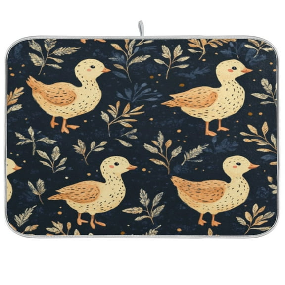 Kitchen Drying Mat 16x18In Drying Dish Mat Dish Drying Mats Kitchen Countertop Multi-Function Drain Drying Mat Kitchen Table Cartoon Duck1