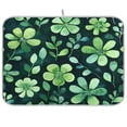 thumbnail image 1 of Kitchen Drying Mat 16x18In Drying Dish Mat Dish Drying Mats Kitchen Countertop Multi-Function Drain Drying Mat Kitchen Table Cartoon Green Flowers, 1 of 8
