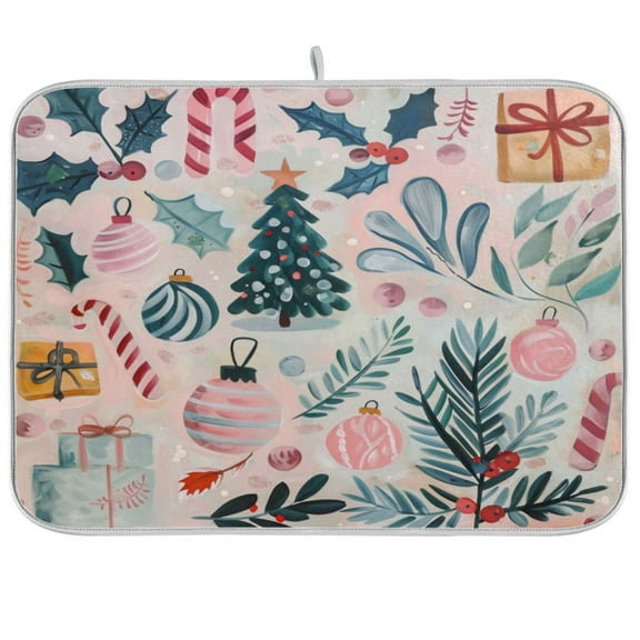 Kitchen Drying Mat 16x18In Drying Dish Mat Dish Drying Mats Kitchen Countertop Multi-Function Drain Drying Mat Kitchen Table Christmas Gift