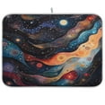 thumbnail image 1 of Kitchen Drying Mat 16x18In Drying Dish Mat Dish Drying Mats Kitchen Countertop Multi-Function Drain Drying Mat Kitchen Table Colorful Galaxy, 1 of 8