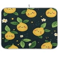 thumbnail image 1 of Kitchen Drying Mat 16x18In Drying Dish Mat Dish Drying Mats Kitchen Countertop Multi-Function Drain Drying Mat Kitchen Table Cute Smile Lemon, 1 of 8