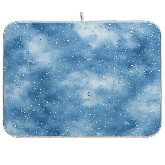 Kitchen Drying Mat 16x18In Drying Dish Mat Dish Drying Mats Kitchen Countertop Multi-Function Drain Drying Mat Kitchen Table Dark Blue
