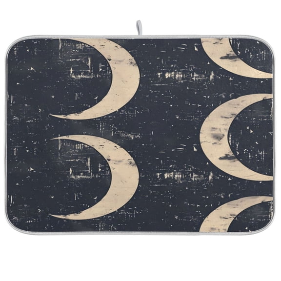 Kitchen Drying Mat 16x18In Drying Dish Mat Dish Drying Mats Kitchen Countertop Multi-Function Drain Drying Mat Kitchen Table Gray Moon