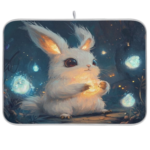 Kitchen Drying Mat 16x18In Drying Dish Mat Dish Drying Mats Kitchen Countertop Multi-Function Drain Drying Mat Kitchen Table Magic Bunny