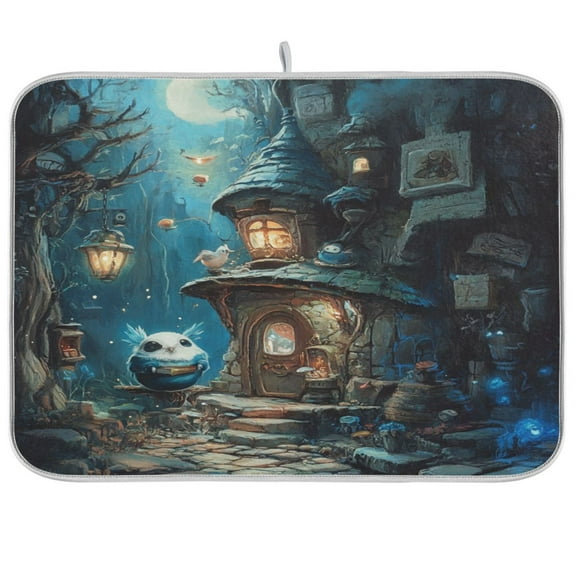 Kitchen Drying Mat 16x18In Drying Dish Mat Dish Drying Mats Kitchen Countertop Multi-Function Drain Drying Mat Kitchen Table Magic House