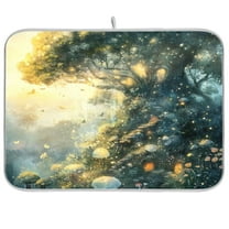 Kitchen Drying Mat 16x18In Drying Dish Mat Dish Drying Mats Kitchen Countertop Multi-Function Drain Drying Mat Kitchen Table Magic Tree