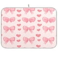 thumbnail image 1 of Kitchen Drying Mat 16x18In Drying Dish Mat Dish Drying Mats Kitchen Countertop Multi-Function Drain Drying Mat Kitchen Table Pink Bow, 1 of 8