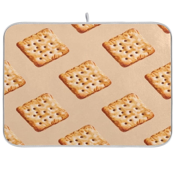 Kitchen Drying Mat 16x18In Drying Dish Mat Dish Drying Mats Kitchen Countertop Multi-Function Drain Drying Mat Kitchen Table Yellow Biscuit