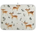 thumbnail image 1 of Kitchen Drying Mat 16x18In Drying Dish Mat Dish Drying Mats Kitchen Countertop Multi-Function Drain Drying Mat Kitchen Table Yellow Deer Seamless, 1 of 8