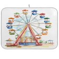 thumbnail image 1 of Kitchen Drying Mat 18x24In Drying Dish Mat Dish Drying Mats Kitchen Countertop Multi-Function Drain Drying Mat Kitchen Table Cartoon Ferris Wheel, 1 of 8