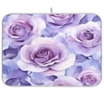 thumbnail image 1 of Kitchen Drying Mat 18x24In Drying Dish Mat Dish Drying Mats Kitchen Countertop Multi-Function Drain Drying Mat Kitchen Table Cartoon Lavender Roses, 1 of 8