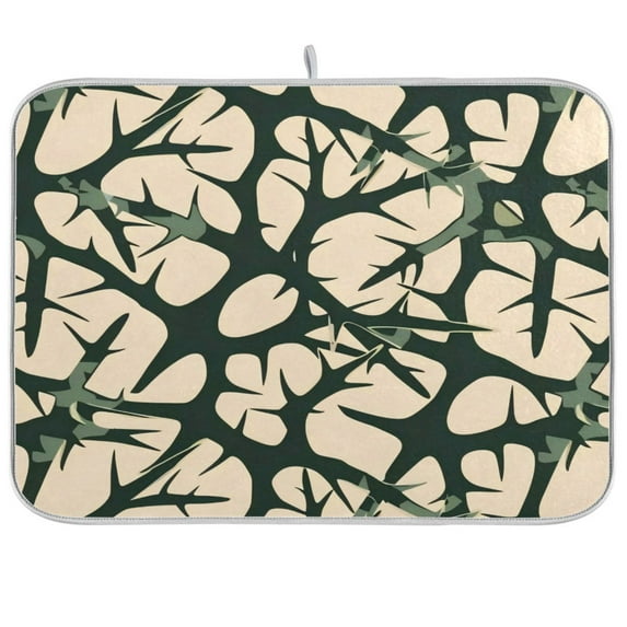 Kitchen Drying Mat 18x24In Drying Dish Mat Dish Drying Mats Kitchen Countertop Multi-Function Drain Drying Mat Kitchen Table Dark Green Briar