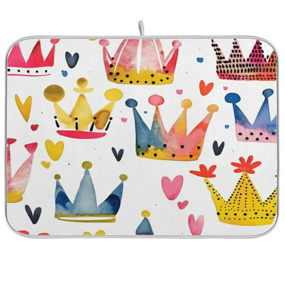 Kitchen Drying Mat 18x24In Drying Dish Mat Dish Drying Mats Kitchen Countertop Multi-Function Drain Drying Mat Kitchen Table Lovely Tiara
