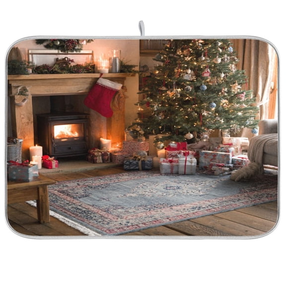 Kitchen Drying Mat Kitchen Drying Pad 16x18In Drying Dish Mat Dish Drying Mats Kitchen Countertop Multi-Function Drain Drying Mat Beautiful Christmas Room