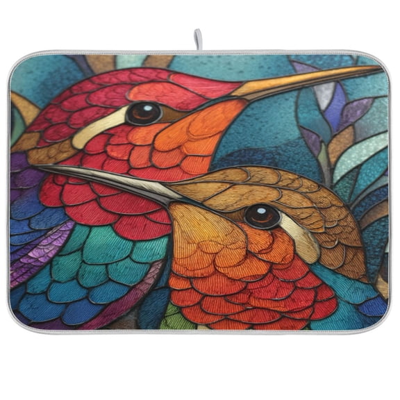 Kitchen Drying Mat Kitchen Drying Pad 16x18In Drying Dish Mat Dish Drying Mats Kitchen Countertop Multi-Function Drain Drying Mat Captivating Bird