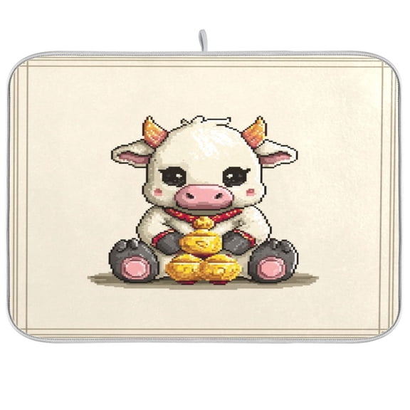 Kitchen Drying Mat Kitchen Drying Pad 16x18In Drying Dish Mat Dish Drying Mats Kitchen Countertop Multi-Function Drain Drying Mat Chinese Cattle