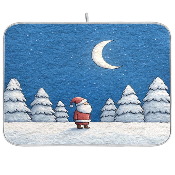 Kitchen Drying Mat Kitchen Drying Pad 16x18In Drying Dish Mat Dish Drying Mats Kitchen Countertop Multi-Function Drain Drying Mat Christmas Eve