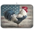 thumbnail image 1 of Kitchen Drying Mat Kitchen Drying Pad 16x18In Drying Dish Mat Dish Drying Mats Kitchen Countertop Multi-Function Drain Drying Mat Fierce Rooster, 1 of 3
