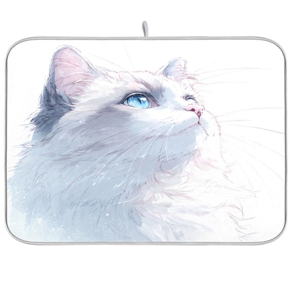 Kitchen Drying Mat Kitchen Drying Pad 16x18In Drying Dish Mat Dish Drying Mats Kitchen Countertop Multi-Function Drain Drying Mat Lions on Green Grassland