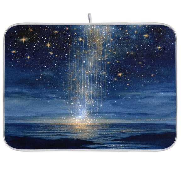 Kitchen Drying Mat Kitchen Drying Pad 16x18In Drying Dish Mat Dish Drying Mats Kitchen Countertop Multi-Function Drain Drying Mat Meteor Sea