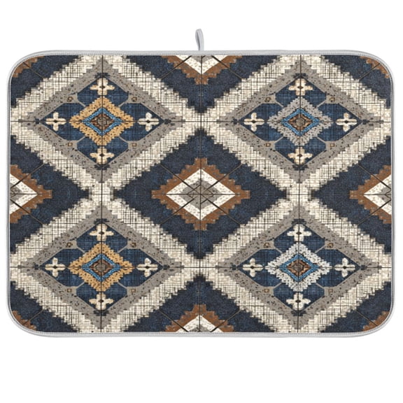 Kitchen Drying Mat Kitchen Drying Pad 16x18In Drying Dish Mat Dish Drying Mats Kitchen Countertop Multi-Function Drain Drying Mat Pattern Of Symmetrical