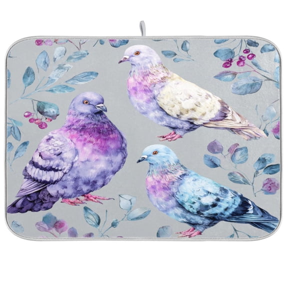 Kitchen Drying Mat Kitchen Drying Pad 16x18In Drying Dish Mat Dish Drying Mats Kitchen Countertop Multi-Function Drain Drying Mat Pigeon