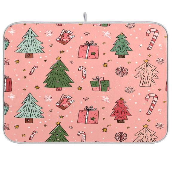 Kitchen Drying Mat Kitchen Drying Pad 16x18In Drying Dish Mat Dish Drying Mats Kitchen Countertop Multi-Function Drain Drying Mat Seamless Christmas Gifts