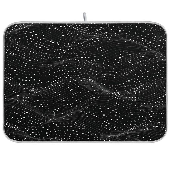 Kitchen Drying Mat Kitchen Drying Pad 16x18In Drying Dish Mat Dish Drying Mats Kitchen Countertop Multi-Function Drain Drying Mat Seamless Pattern Glittering