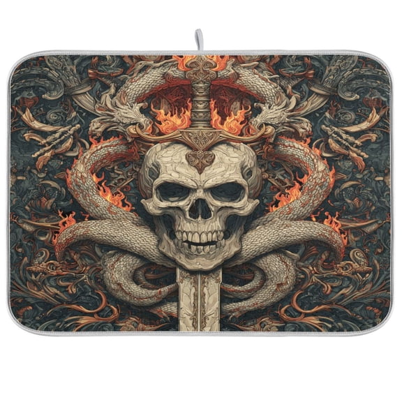 Kitchen Drying Mat Kitchen Drying Pad 16x18In Drying Dish Mat Dish Drying Mats Kitchen Countertop Multi-Function Drain Drying Mat Skeleton Pattern