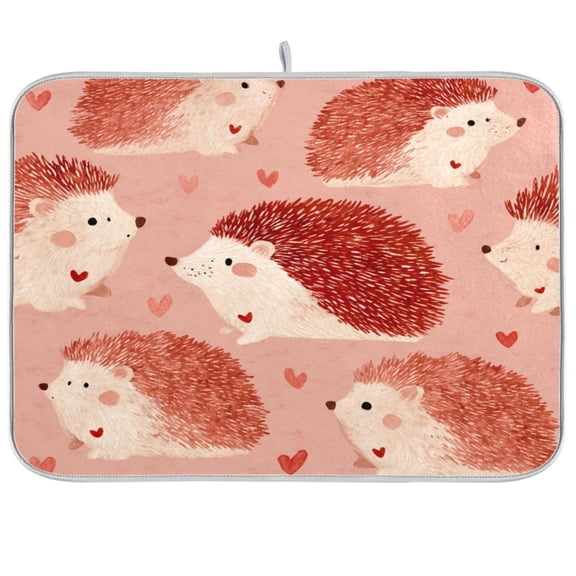 Kitchen Drying Mat Kitchen Drying Pad 16x18In Drying Dish Mat Dish Drying Mats Kitchen Countertop Multi-Function Drain Drying Mat Spiky Hedgehog Soft Hues