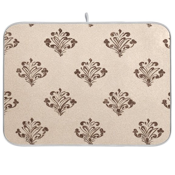 Kitchen Drying Mat Super Absorbent Heat Resistant Reversible & Foldable With Hanging Loop Elegant&sophisticated