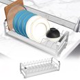 thumbnail image 1 of Kitchen Drying Rack Small Dish Drying Rack Stainless Steel Small Bowl Drainer Compact Kitchen Counter Dish Drainer with Tray for Plate Bowl Pot Lid, 1 of 13