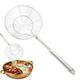 thumbnail image 1 of Stainless Steel Slotted Spoon – Heavy Duty Skimmer Strainer for Deep Frying, Metal Spider Spoon for Pasta, Large Slotted Spoon for Kitchen Cooking, 1 of 8