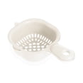 thumbnail image 1 of Kitchen Dual-Layer Draining Basket with Handle Small Fruit Colander Mini Fruit Strainer Plastic Drainer Bowl for Berries, Vegetables, Fruits, White, 1 of 8