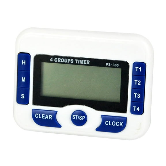 Kitchen Egg Timer Cooking Time Reminder Electric Digital LCD-Display 4 Channel Countdown Timer for Baking Office School