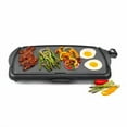 thumbnail image 1 of 22.83" Electric Griddle Black: Ceramic Cooking Surface, 1500W, Dishwasher-Safe Parts, Includes Drip Tray, 1 of 6