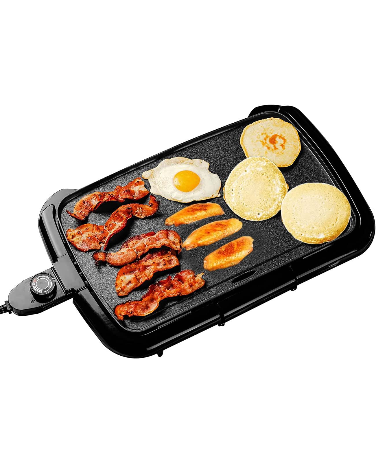 Kitchen Electric Griddle Nonstick for 6 Pancakes Eggs at Once (16" x