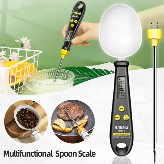 Kitchen Electronic Scale Spoon & Digital Thermometer Auto Measurement 0.1-500G