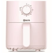 Kitchen Elite Compact Mechanical Air Fryer, 2.2 Qt, Manual Knob Control, Pink