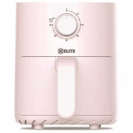 Kitchen Elite 2.2 Qt Compact Mechanical Air Fryer with Manual Knob Control, Pink