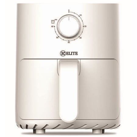 Kitchen Elite 2.2 Qt Compact Mechanical Air Fryer with Manual Knob Control, White