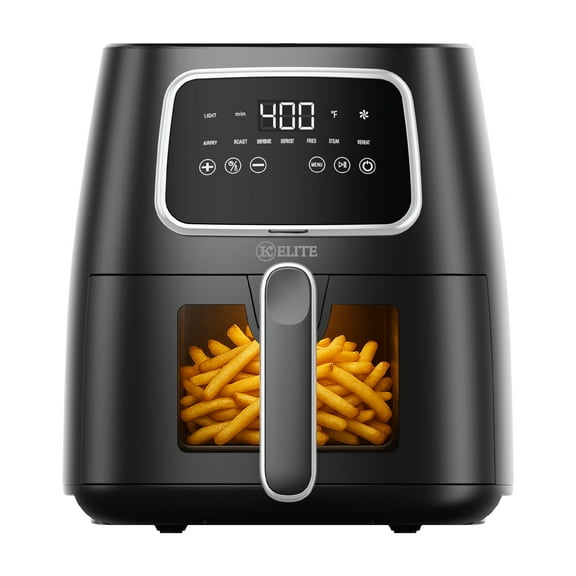 Kitchen Elite 5.5 Qt. Digital Air Fryer, Countertop Cooker with LED Screen, Black