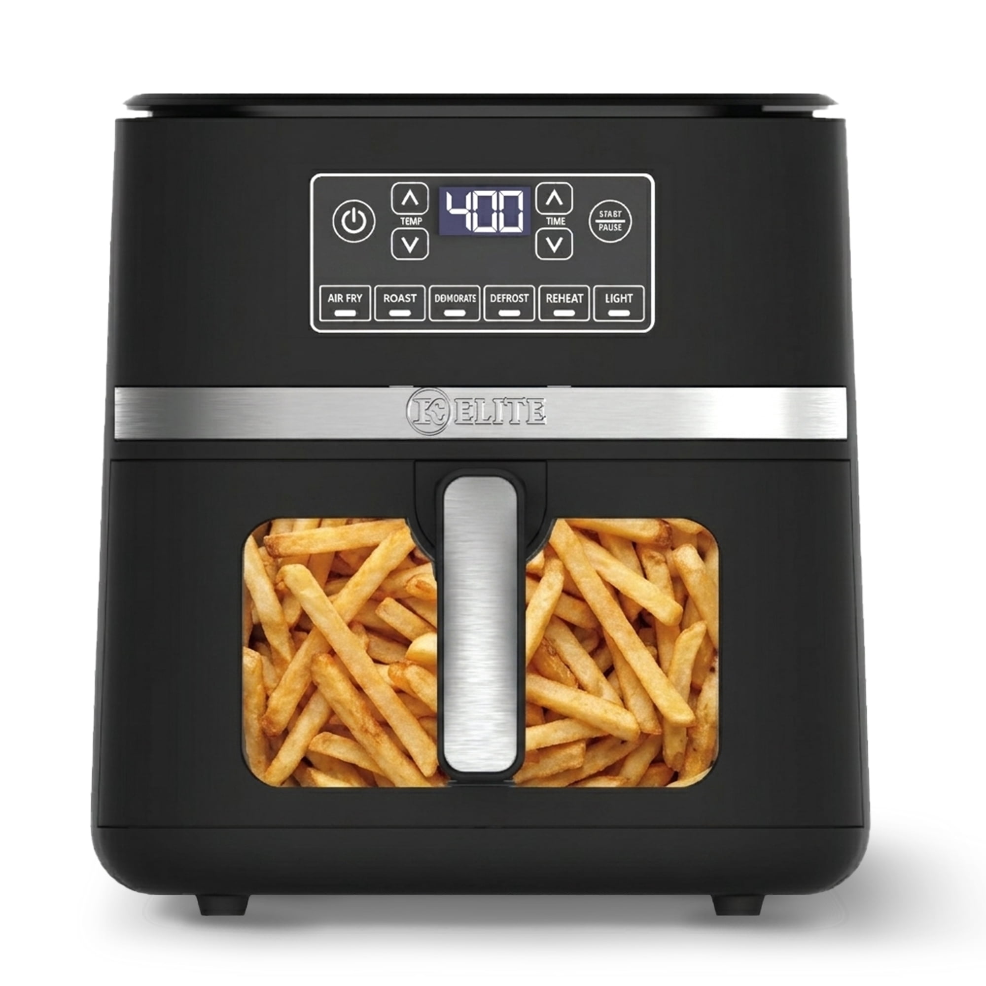 Kitchen Elite 5 Qt Large Digital Air Fryer, Kitchen Countertop Nonstick Basket Oven, Black