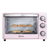Kitchen Elite Toaster Oven, Compact Countertop Cooking Appliance with Bake Tray, Pink