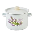 thumbnail image 1 of Kitchen Enamel Cookware Pot Lavender Bouquet Enamelware Stock Pot with Lid 2.1-qt. (2 L), 1 of 11