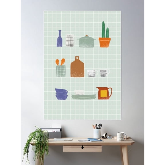 Kitchen Essential Poster Wall Art, Modern Wall Decor For Living Room Bedroom, 8x12 UNFRAMED